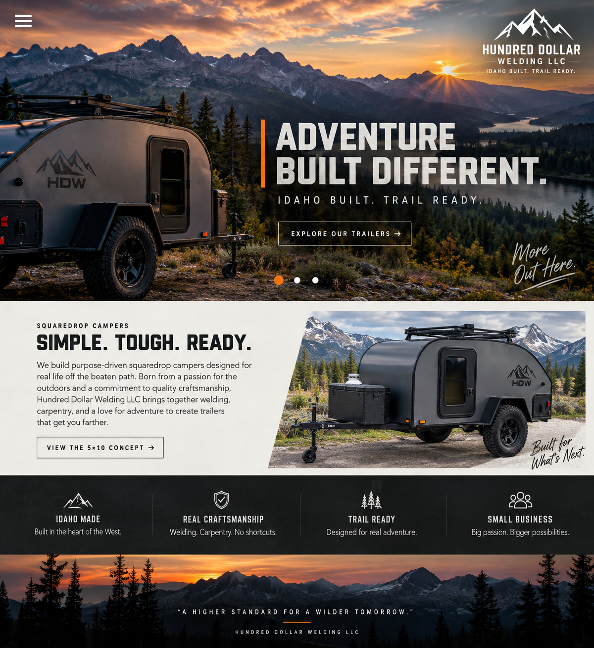 HDW Idaho squaredrop design concept